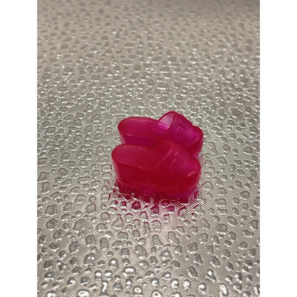 Barbie Doll Shoes Vintage Pink Jellies Jelly Translucent Platform Wedges 31‎